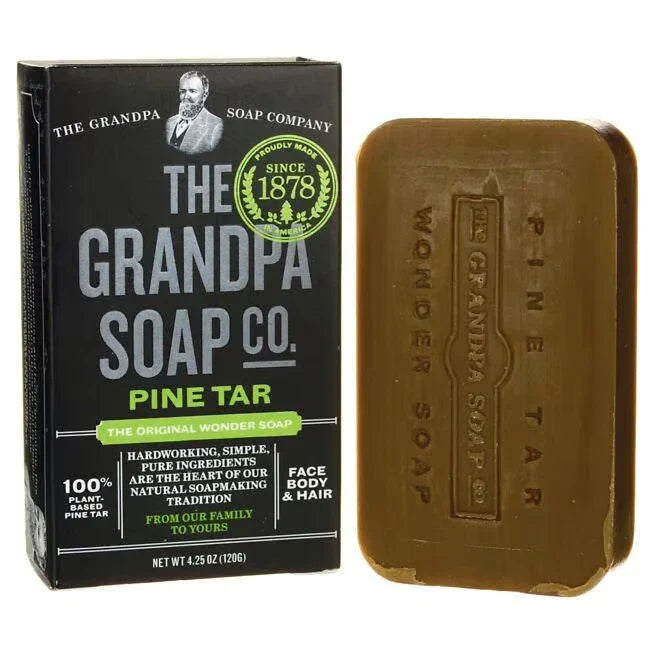 Soap Co. Pine Tar Soap, 100% Plant-Based Pin Tar, 4.25 oz